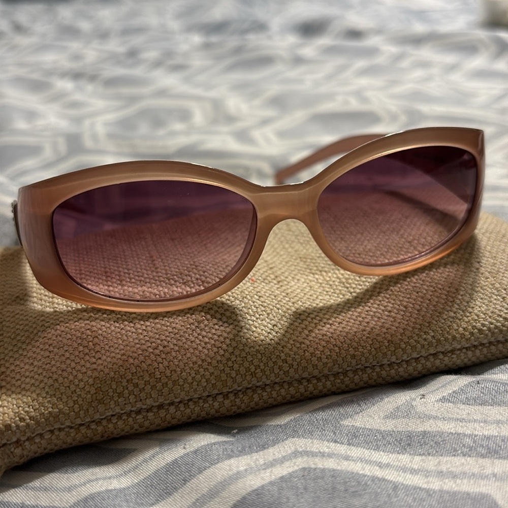 Fendi Peach Acetate Sunglasses with Gradient Plum Lenses